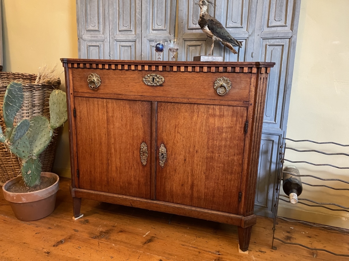 Hollandse Commode Kast 2 deuren 1 la Eiken