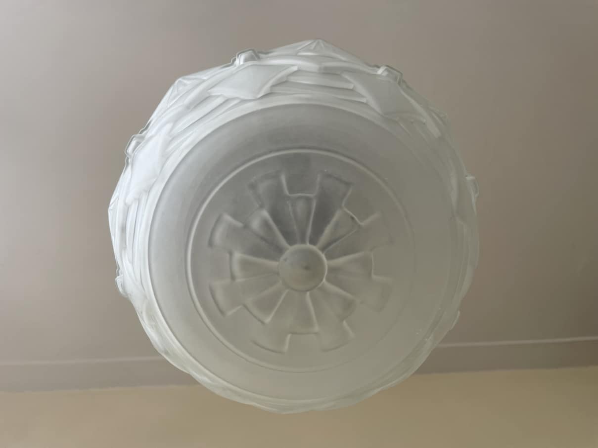 Lamp Hanglamp matglas Art Deco 1930 - Afbeelding 2