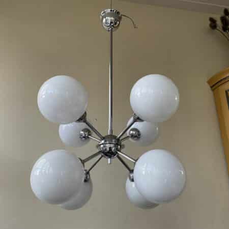 Hanglamp Plafondlamp 8 Opaline Bollen