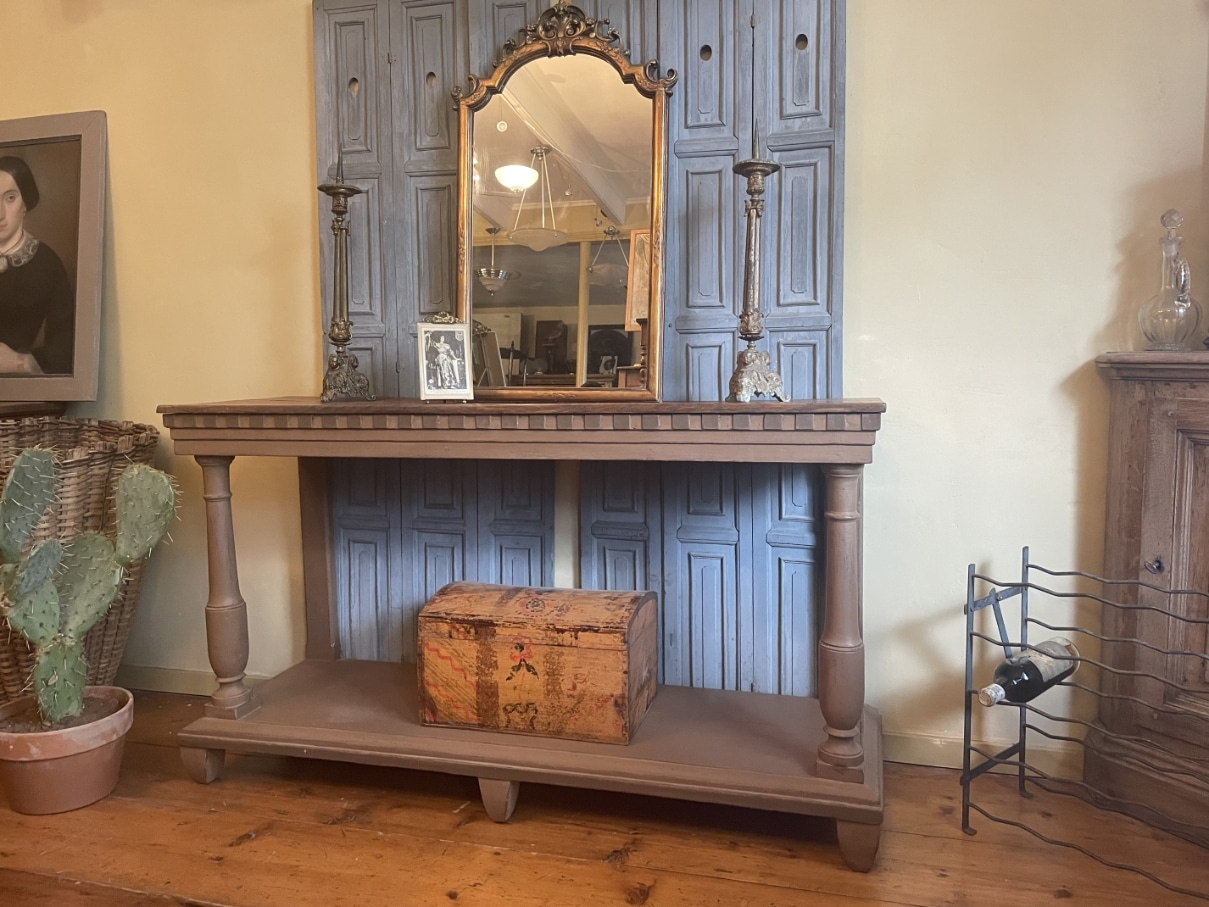 Side Table Wandtafel Muurtafel 19e eeuws - Afbeelding 20