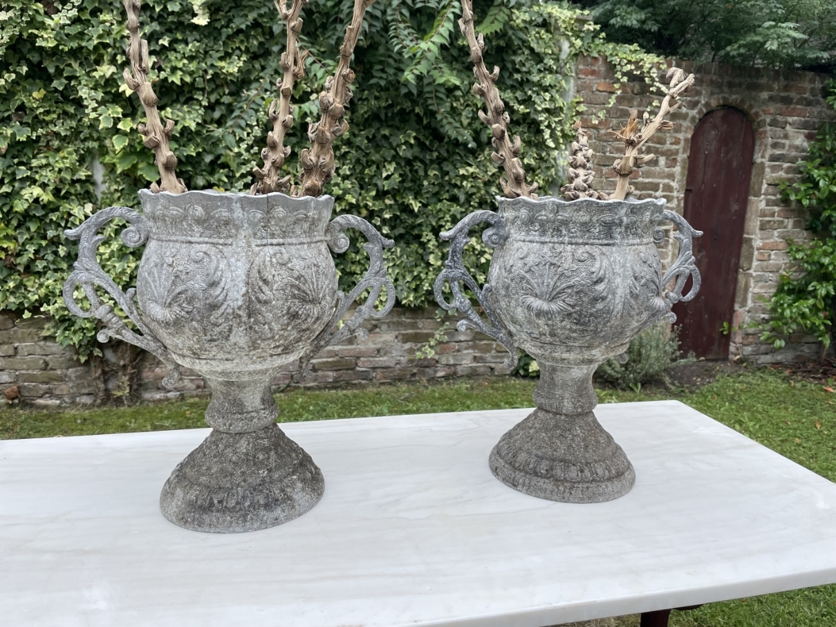 Tuinvazen 19e eeuws Aluminium - Afbeelding 13