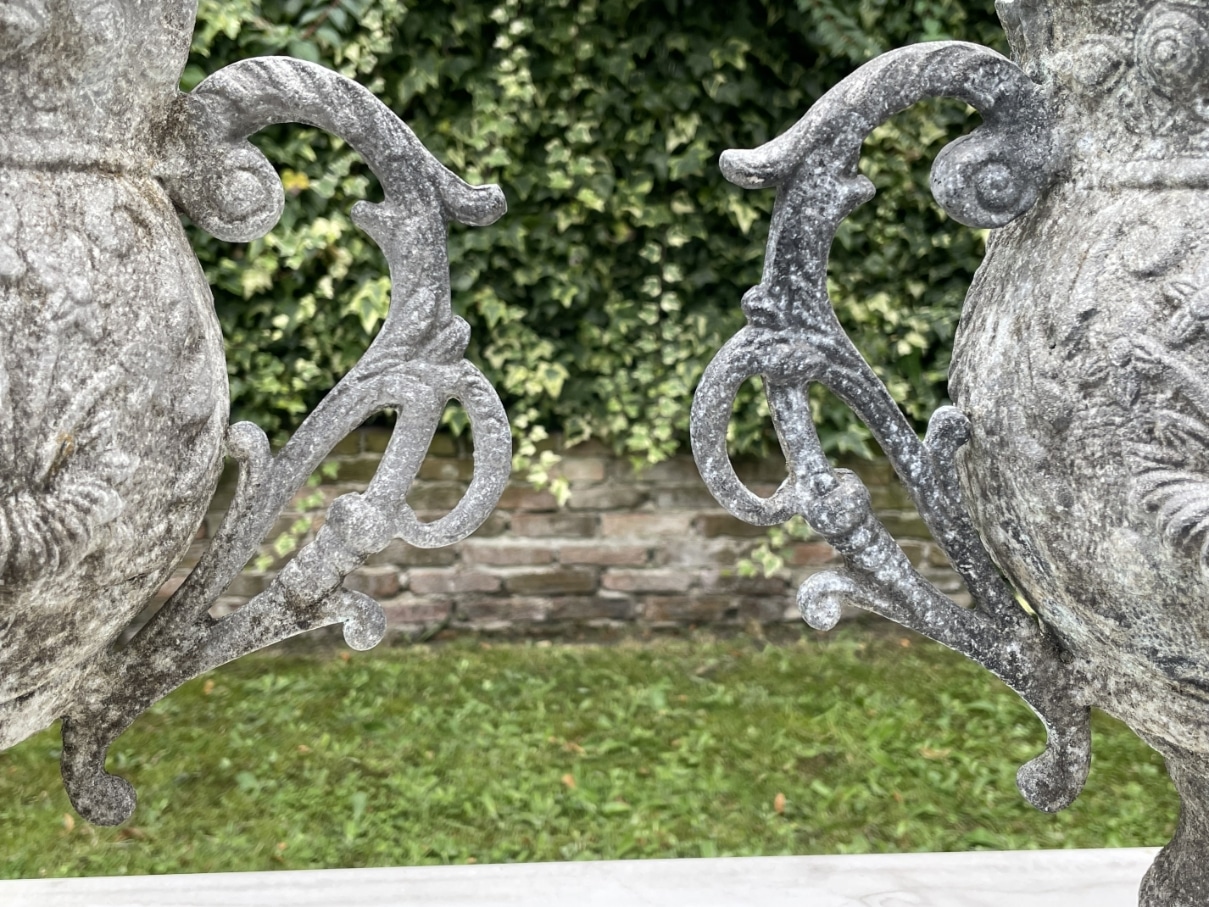 Tuinvazen 19e eeuws Aluminium - Afbeelding 4