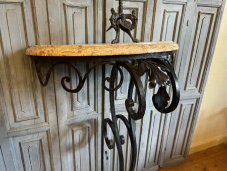 Side Table Muurtafel met Marmer - Afbeelding 7