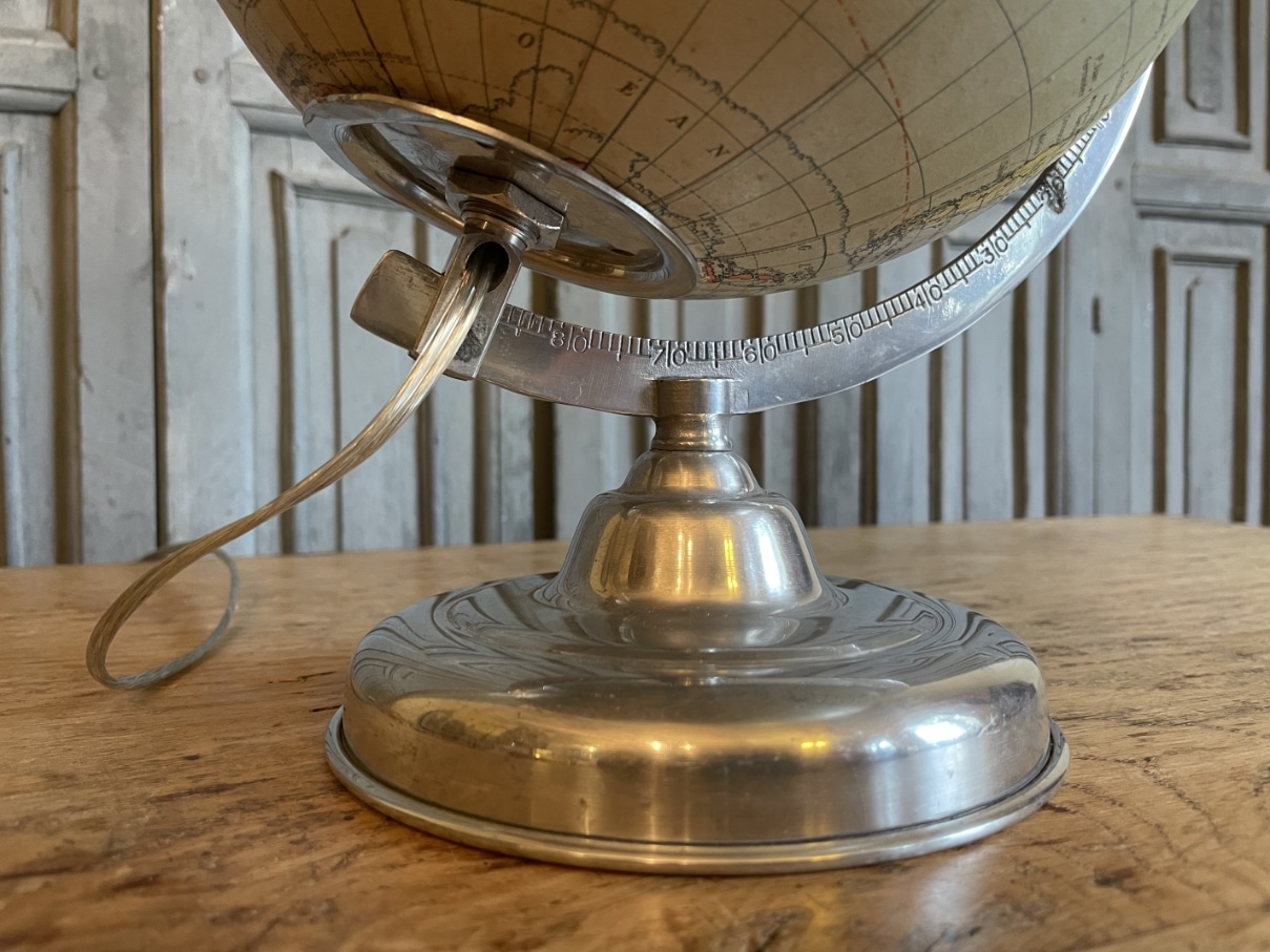Globe Wereldbol Lamp Tafellamp jaren 50 - Afbeelding 5