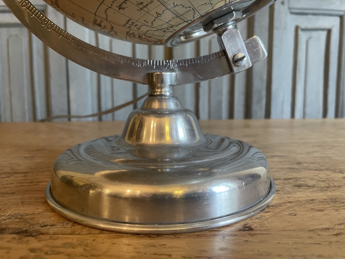 Globe Wereldbol Lamp Tafellamp jaren 50 - Afbeelding 8