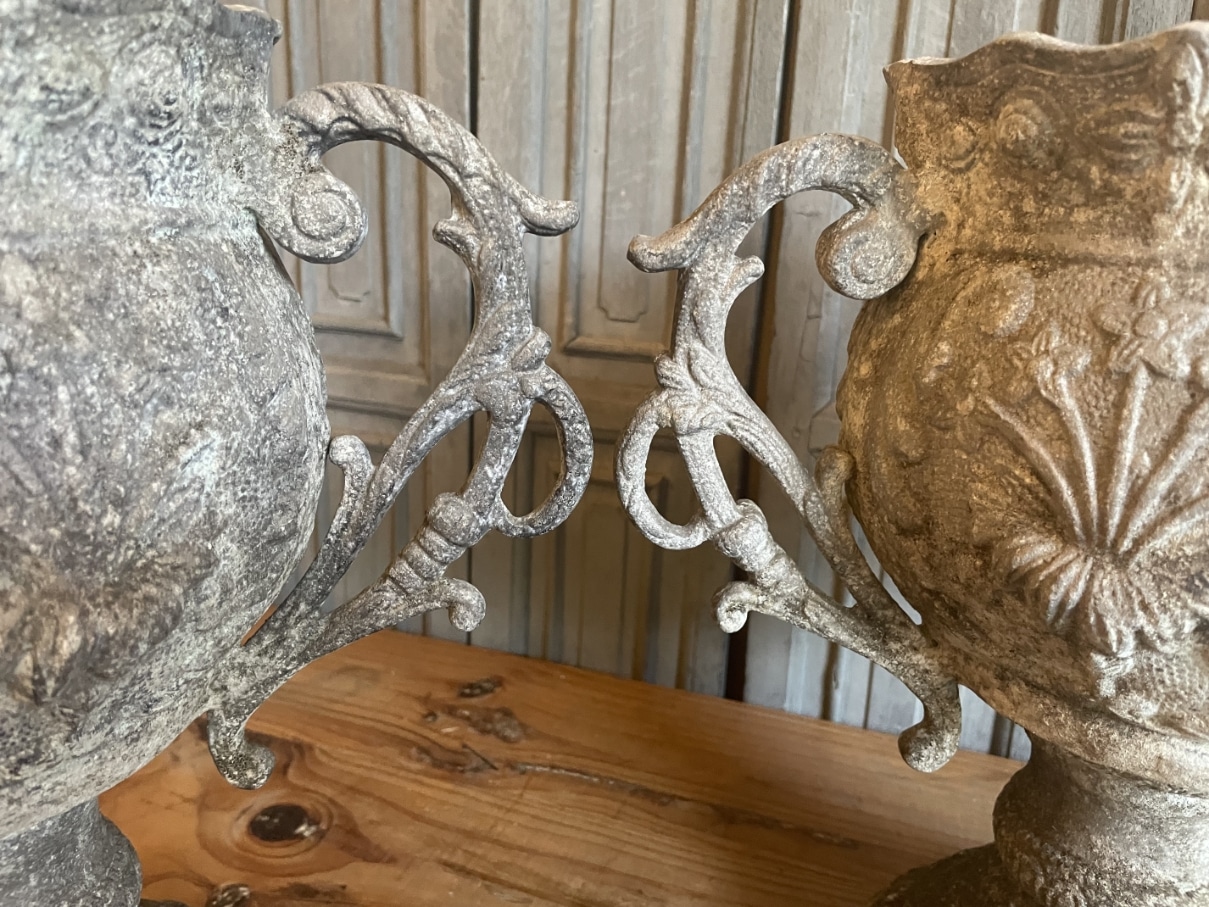 Tuinvazen 19e eeuws Aluminium - Afbeelding 2