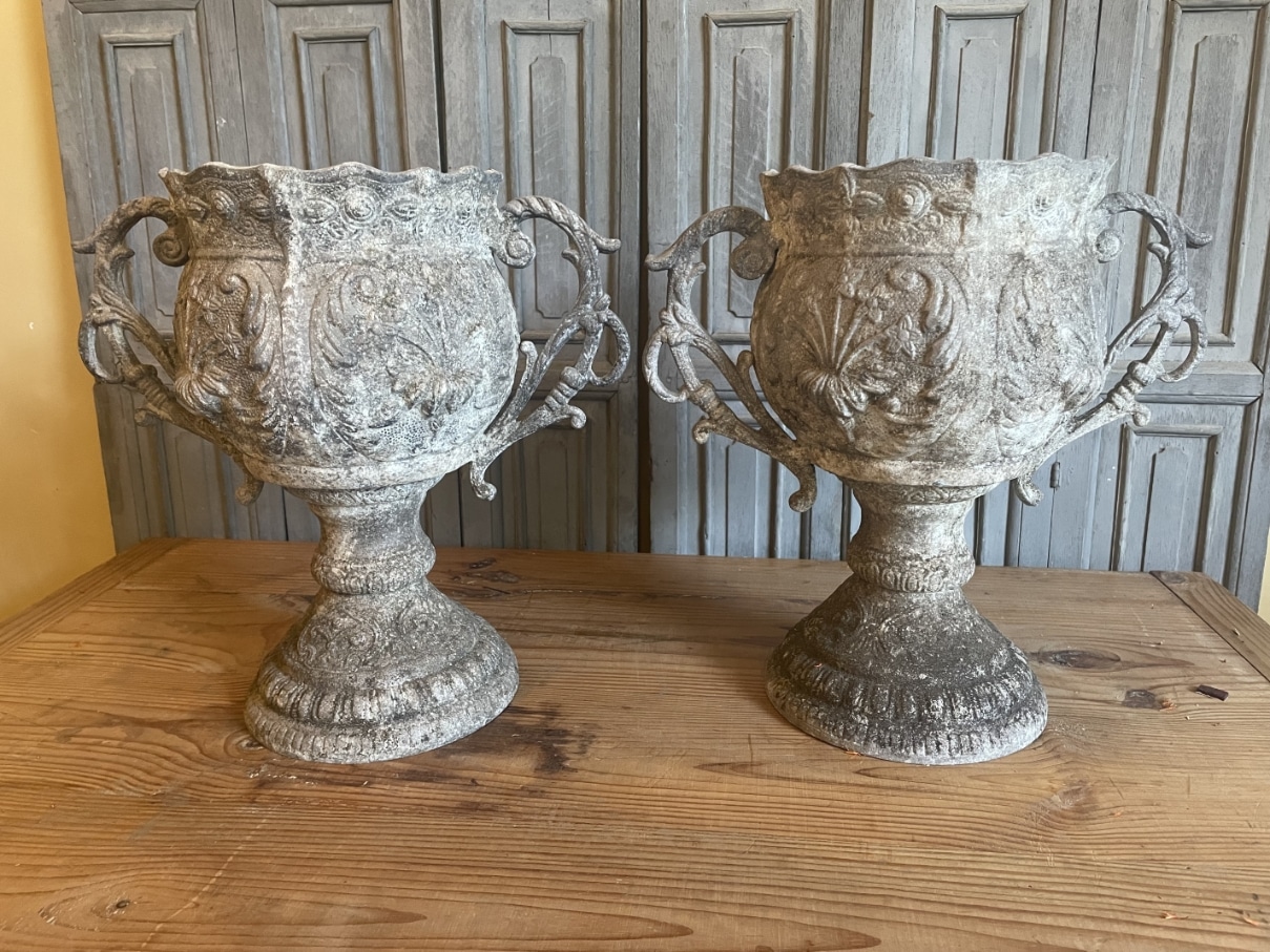 Tuinvazen 19e eeuws Aluminium - Afbeelding 7