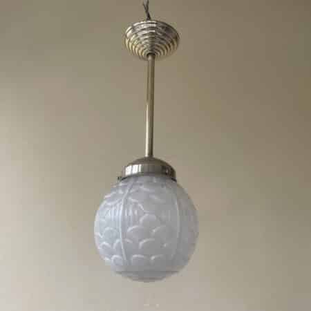 Lamp Hanglamp Opaline Art Deco 1930