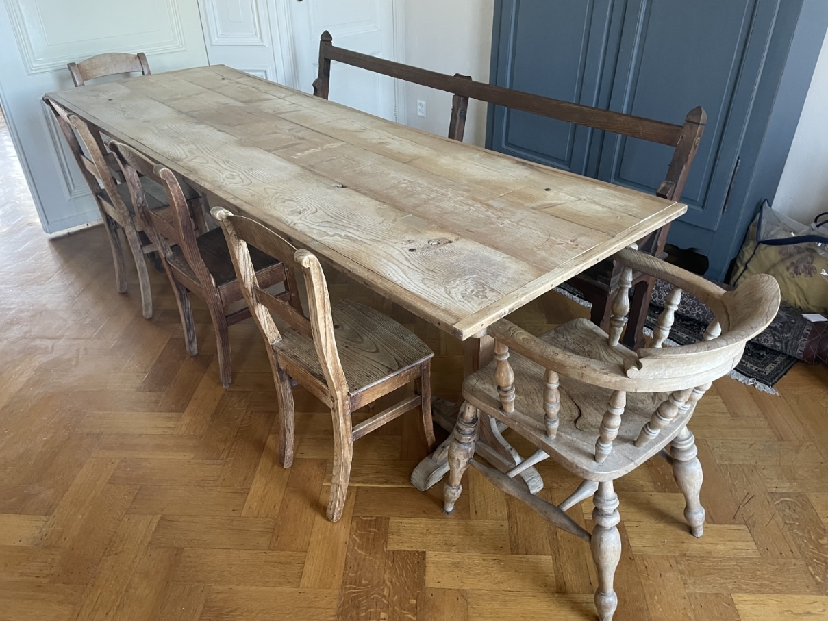 Eettafel Leeftafel Schragentafel Vendage Table - Afbeelding 2