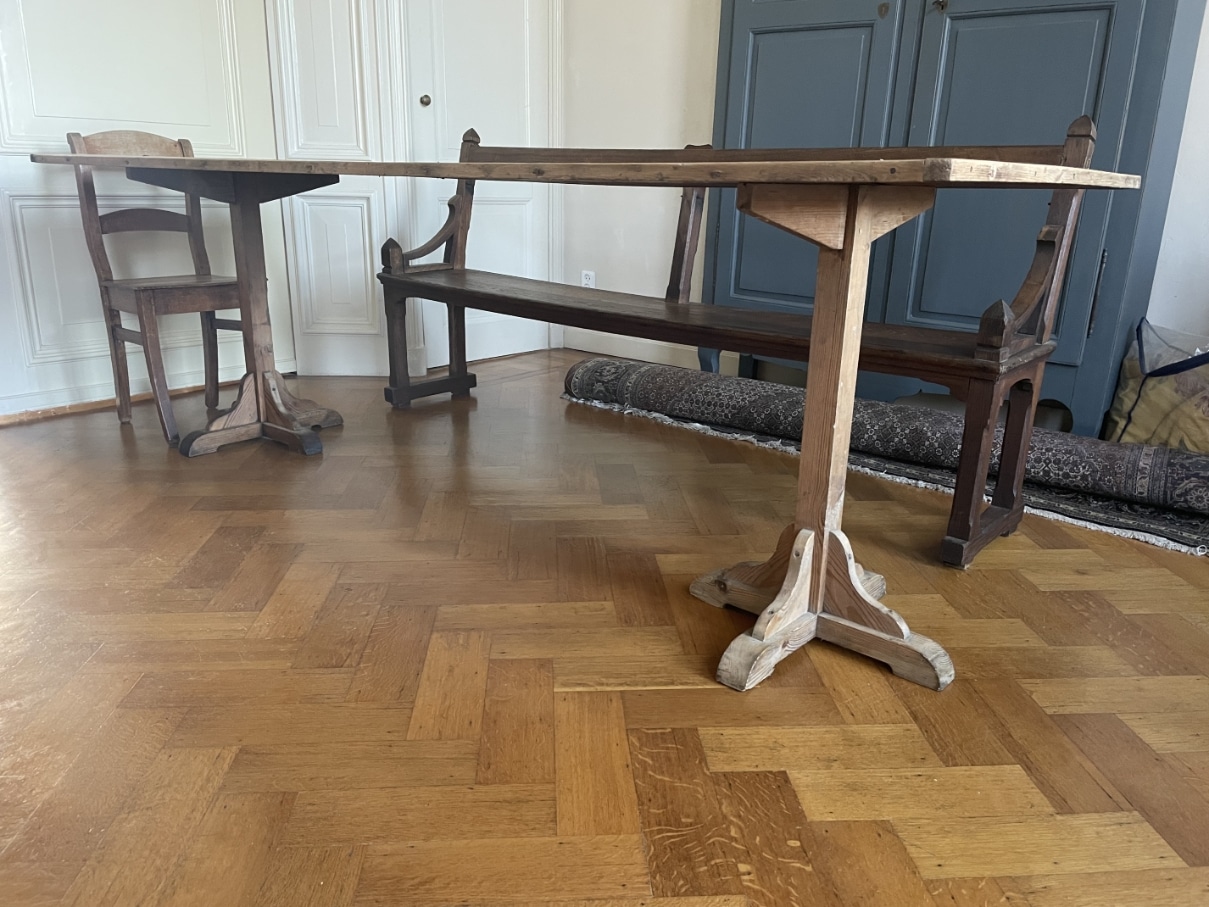 Eettafel Leeftafel Schragentafel Vendage Table - Afbeelding 3
