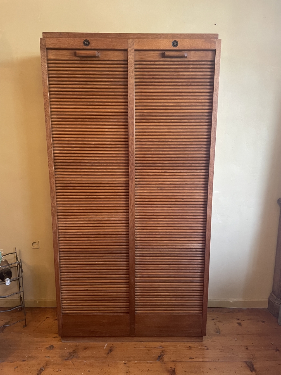 Rolluikkast Archiefkast Muziekkast art deco 1930 - Afbeelding 8