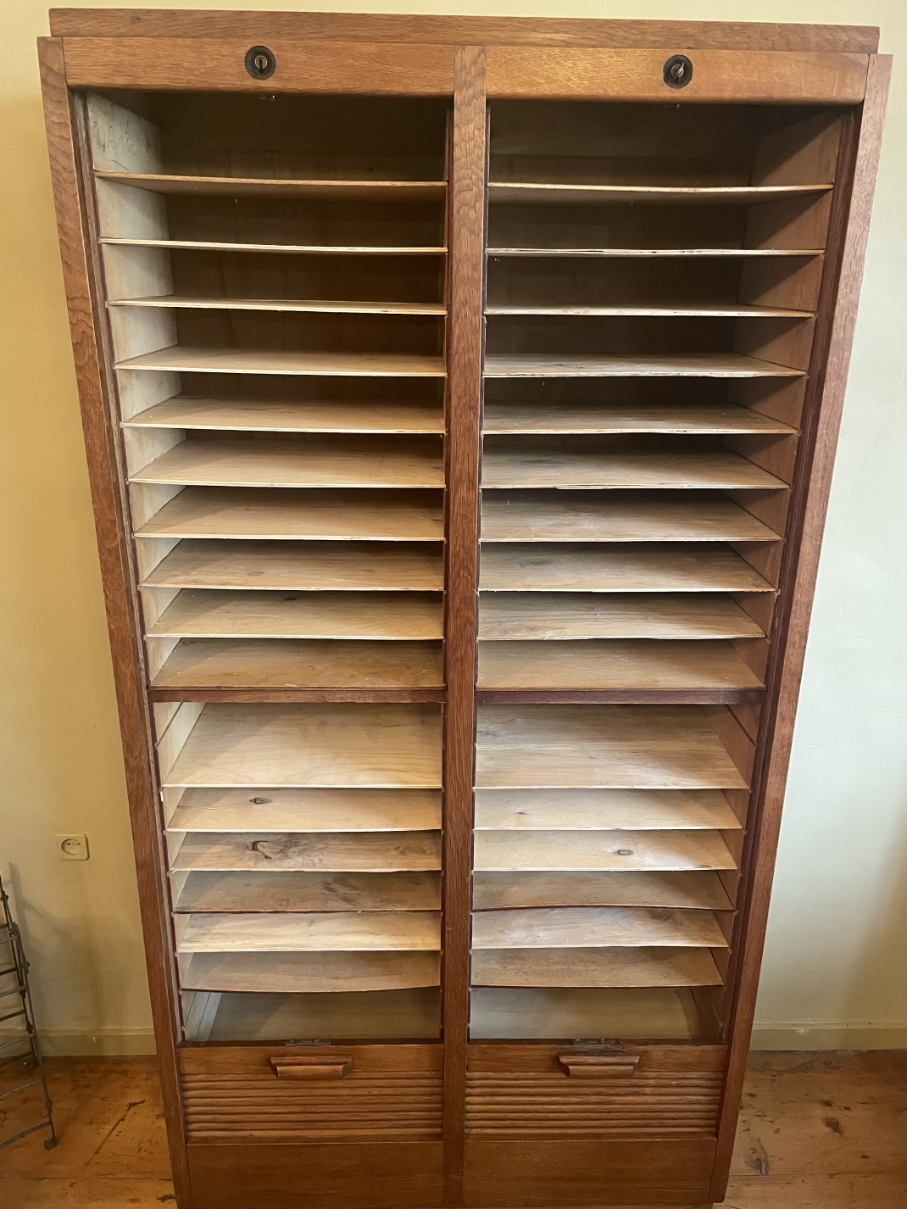 Rolluikkast Archiefkast Muziekkast art deco 1930 - Afbeelding 9