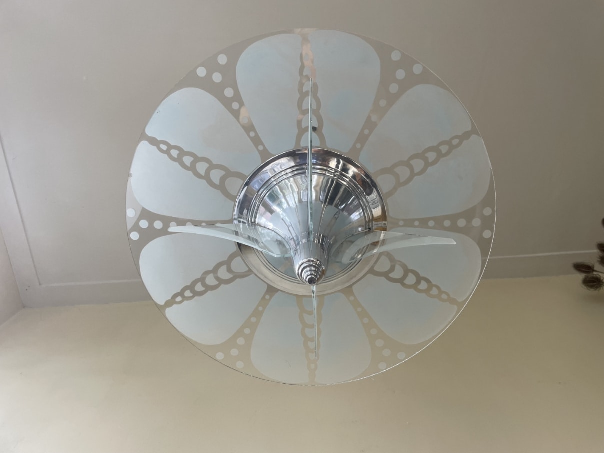 Lamp Art Deco Hanglamp Schijflamp - Afbeelding 2
