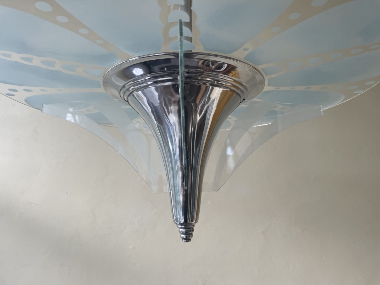Lamp Art Deco Hanglamp Schijflamp - Afbeelding 14