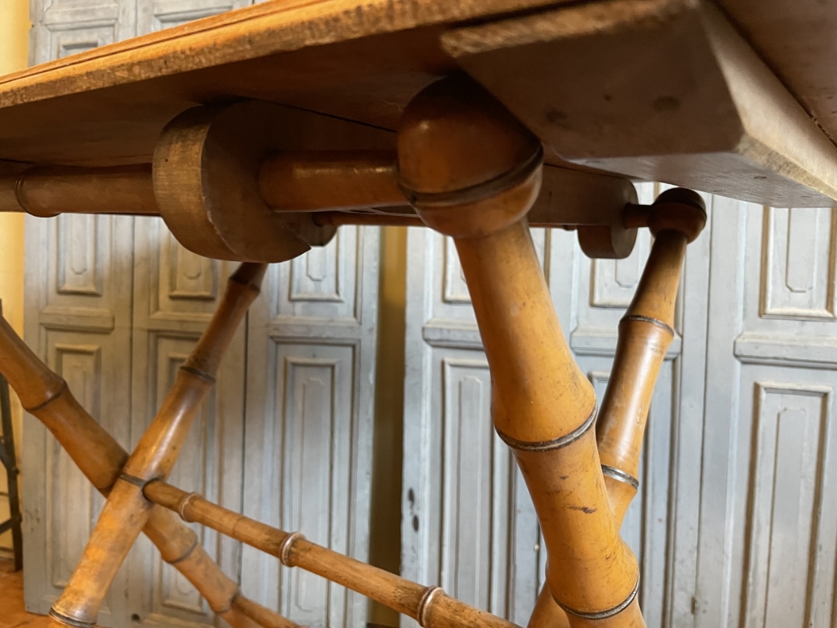 Klaptafel Bijzettafel Faux Bamboe - Afbeelding 13