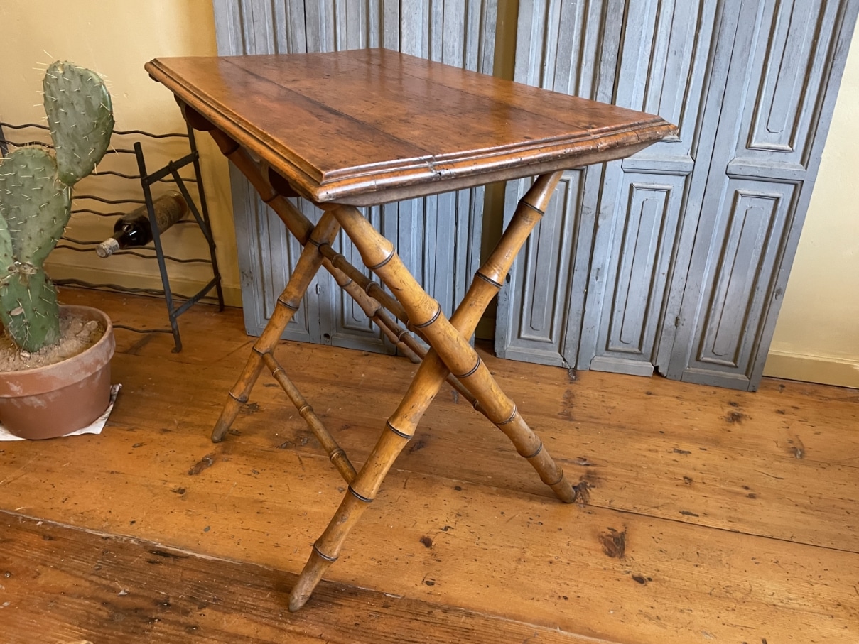 Klaptafel Bijzettafel Faux Bamboe - Afbeelding 19