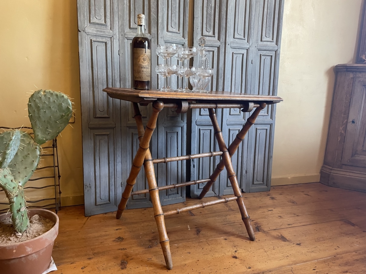 Klaptafel Bijzettafel Faux Bamboe - Afbeelding 20