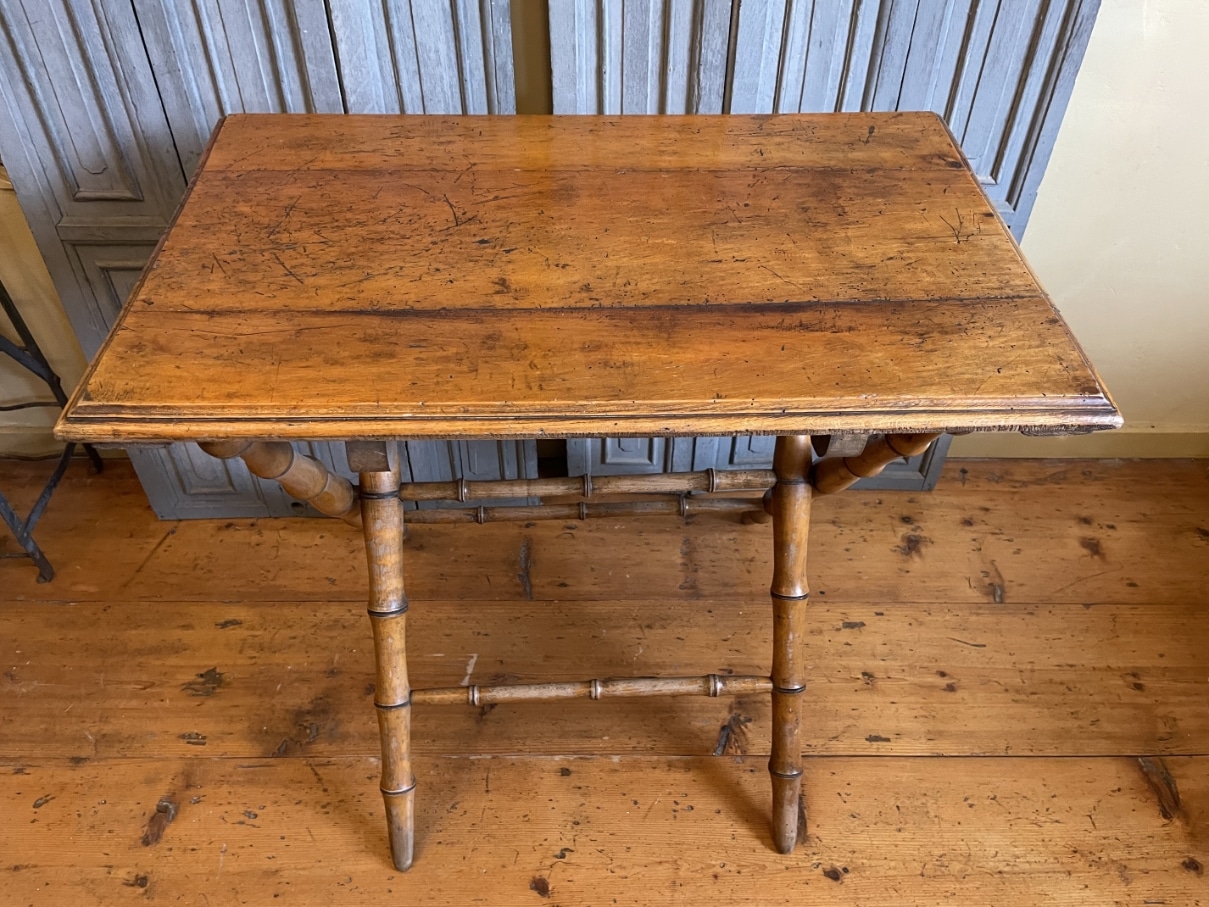 Klaptafel Bijzettafel Faux Bamboe - Afbeelding 4