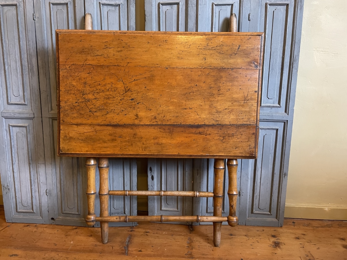 Klaptafel Bijzettafel Faux Bamboe - Afbeelding 3