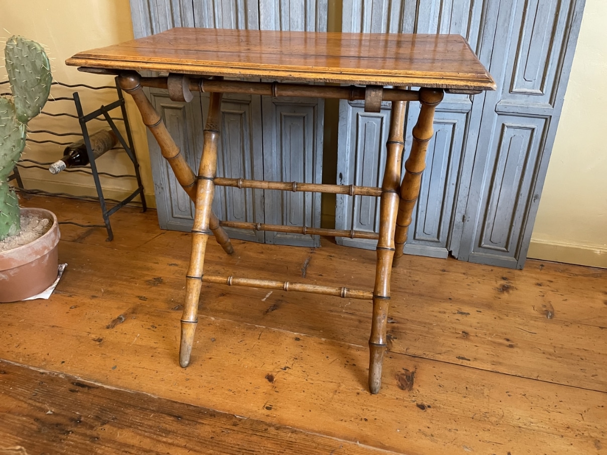 Klaptafel Bijzettafel Faux Bamboe - Afbeelding 9