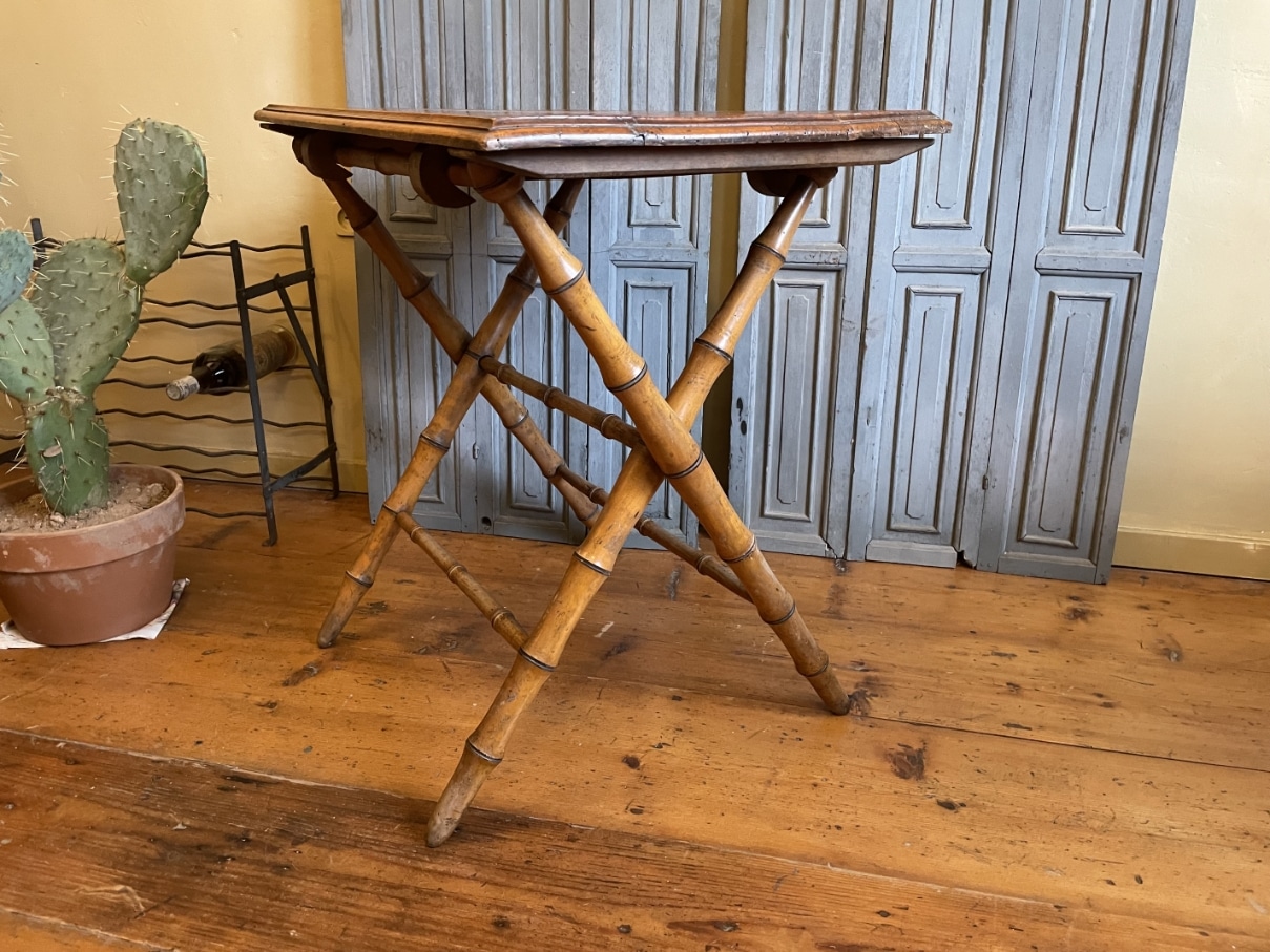 Klaptafel Bijzettafel Faux Bamboe - Afbeelding 10