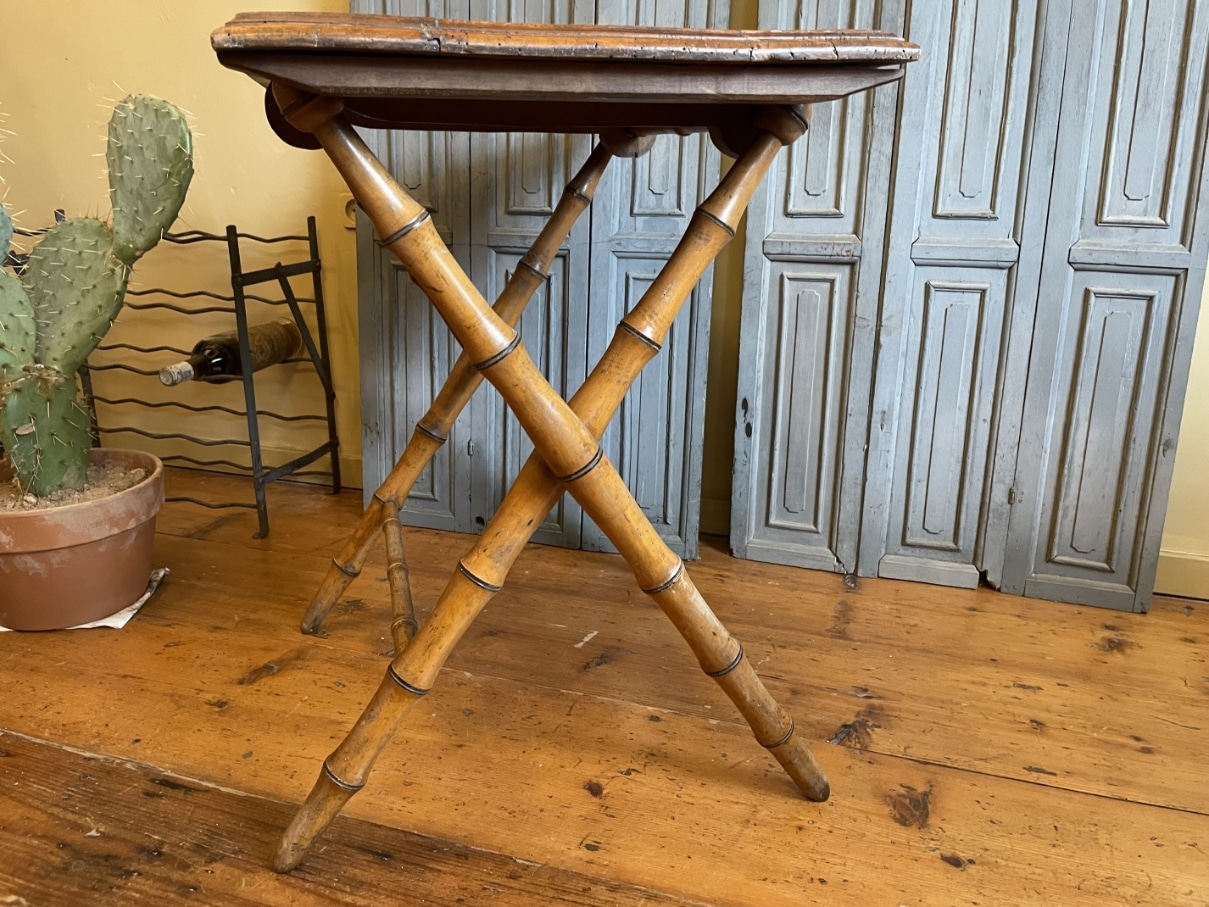 Klaptafel Bijzettafel Faux Bamboe - Afbeelding 11