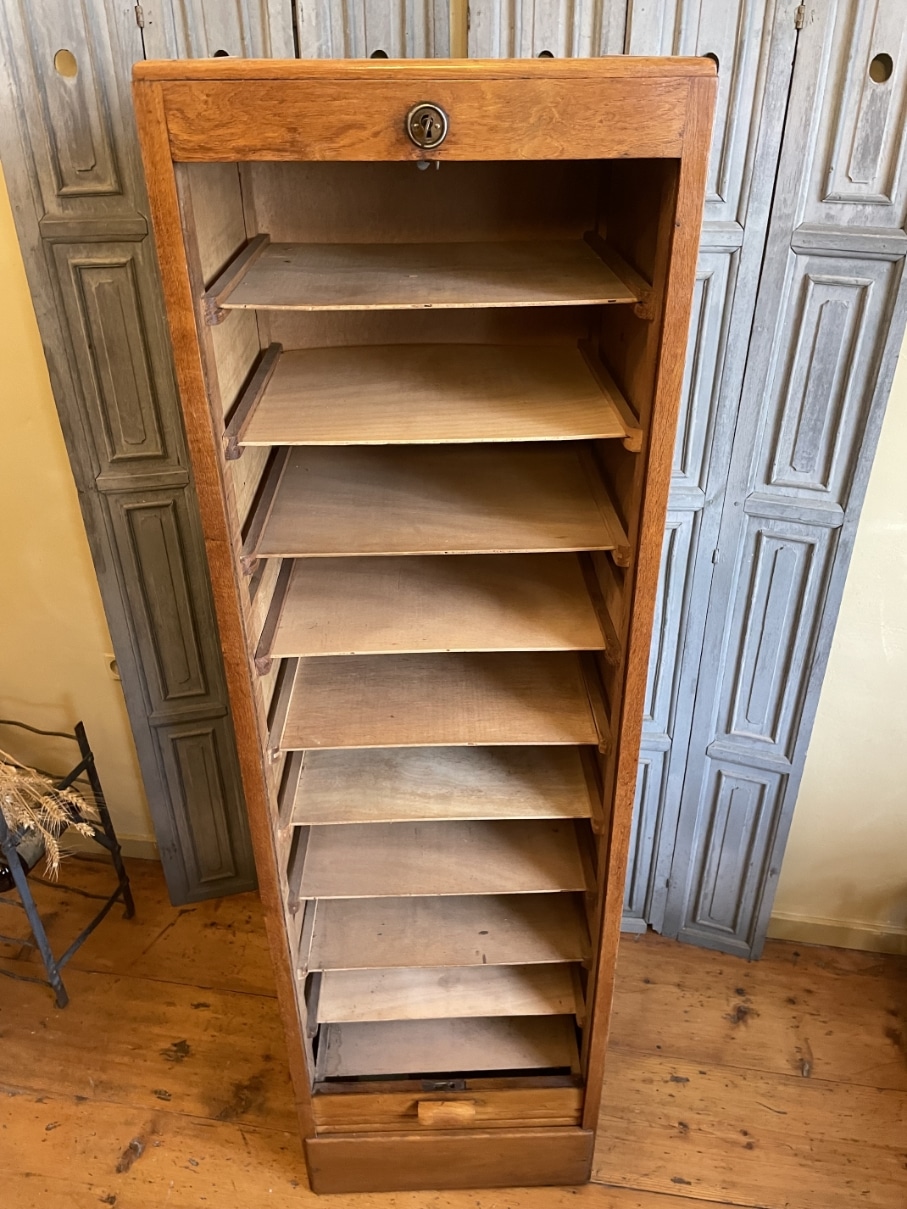 Rolluikkast Archiefkast Muziekkast Art Deco - Afbeelding 14