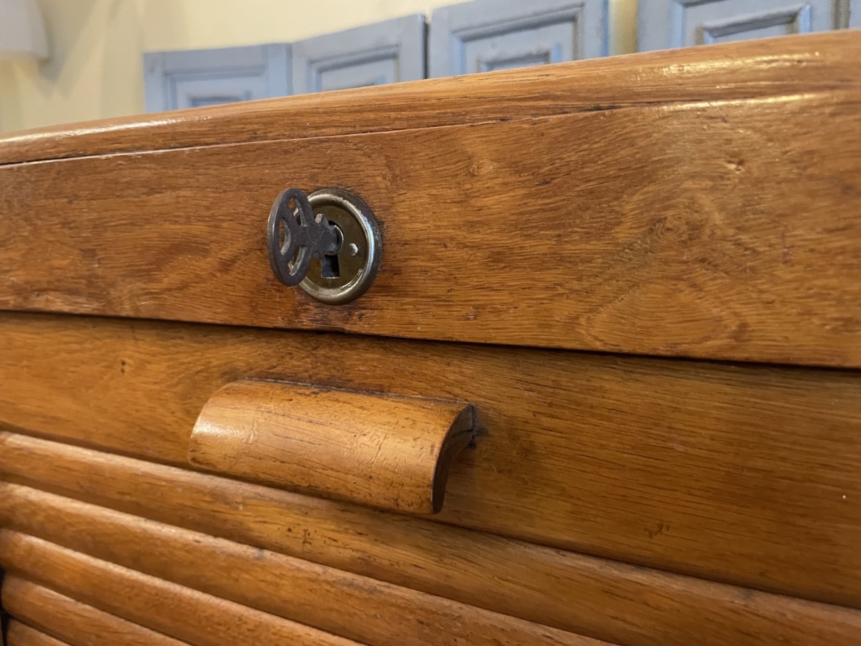 Rolluikkast Archiefkast Muziekkast Art Deco - Afbeelding 4