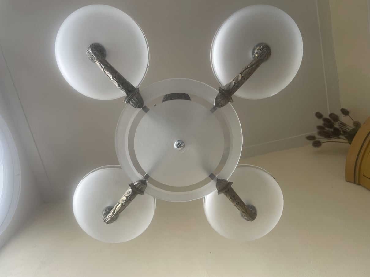 Plafondlamp Hanglamp Lamp Art Deco 1930 - Afbeelding 2