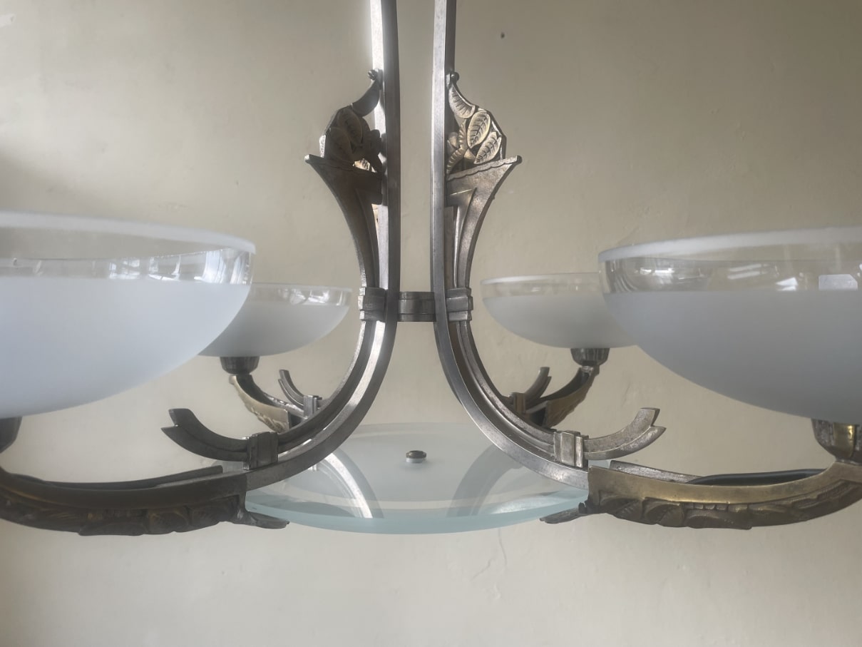 Plafondlamp Hanglamp Lamp Art Deco 1930 - Afbeelding 4