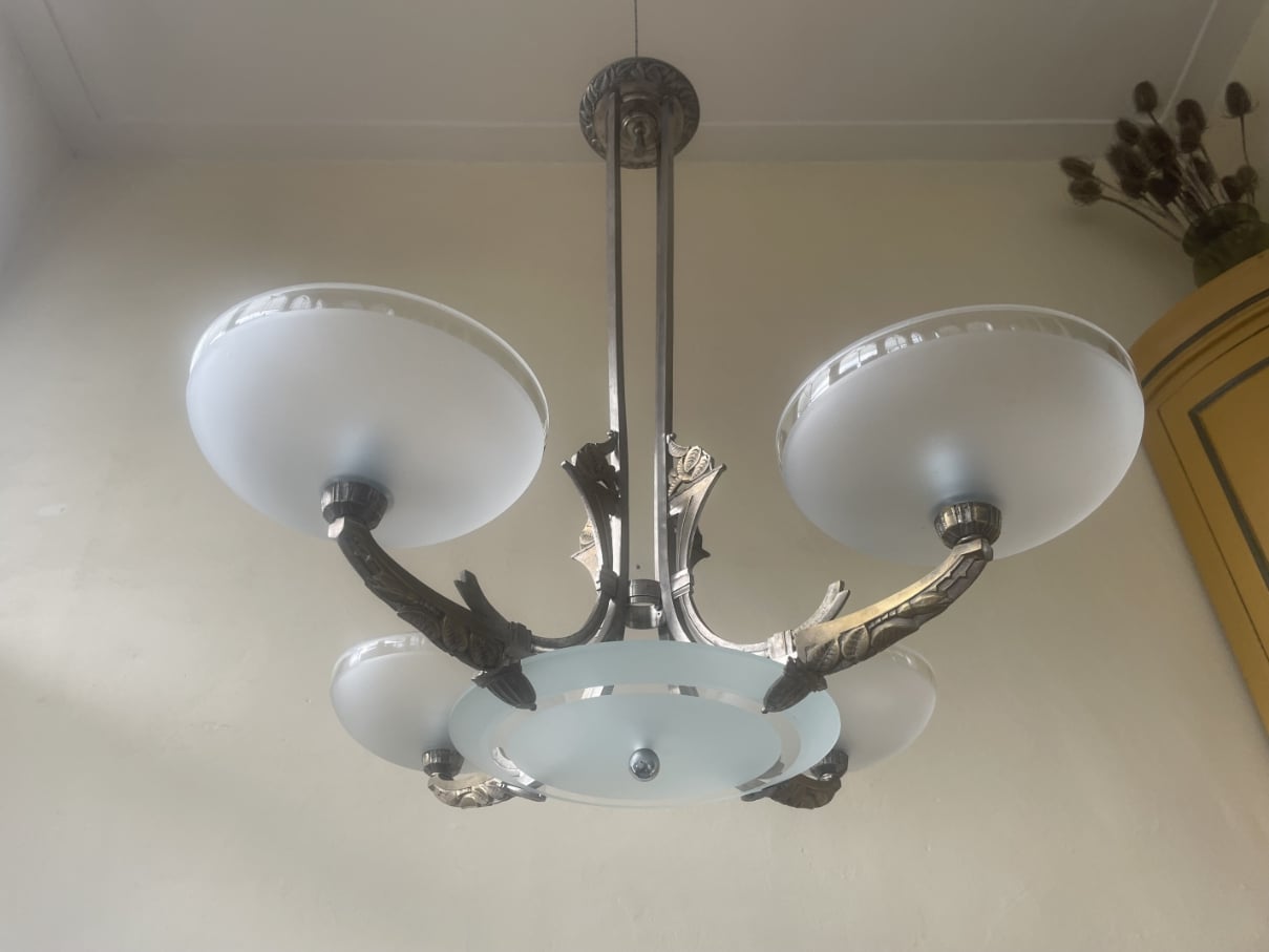 Plafondlamp Hanglamp Lamp Art Deco 1930 - Afbeelding 9