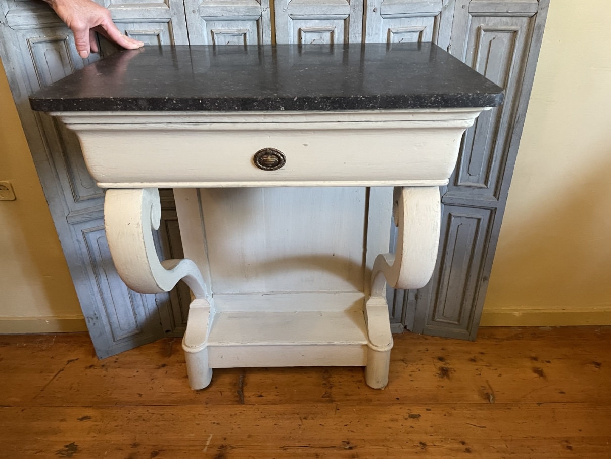 Sidetable Consoletafel Wandconsole Trumeau Louis Philippe - Afbeelding 8