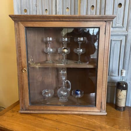 (Hang) Hoekvitrine Hoekkastje Hangvitrine Eikenhout