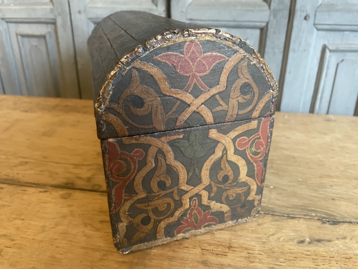 Oud Kistje Bruidskistje Handgeschilderd - Afbeelding 2