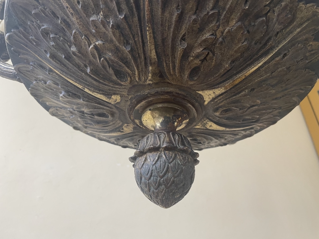 19e eeuws Kerklamp Hanglamp Adelaar - Afbeelding 12