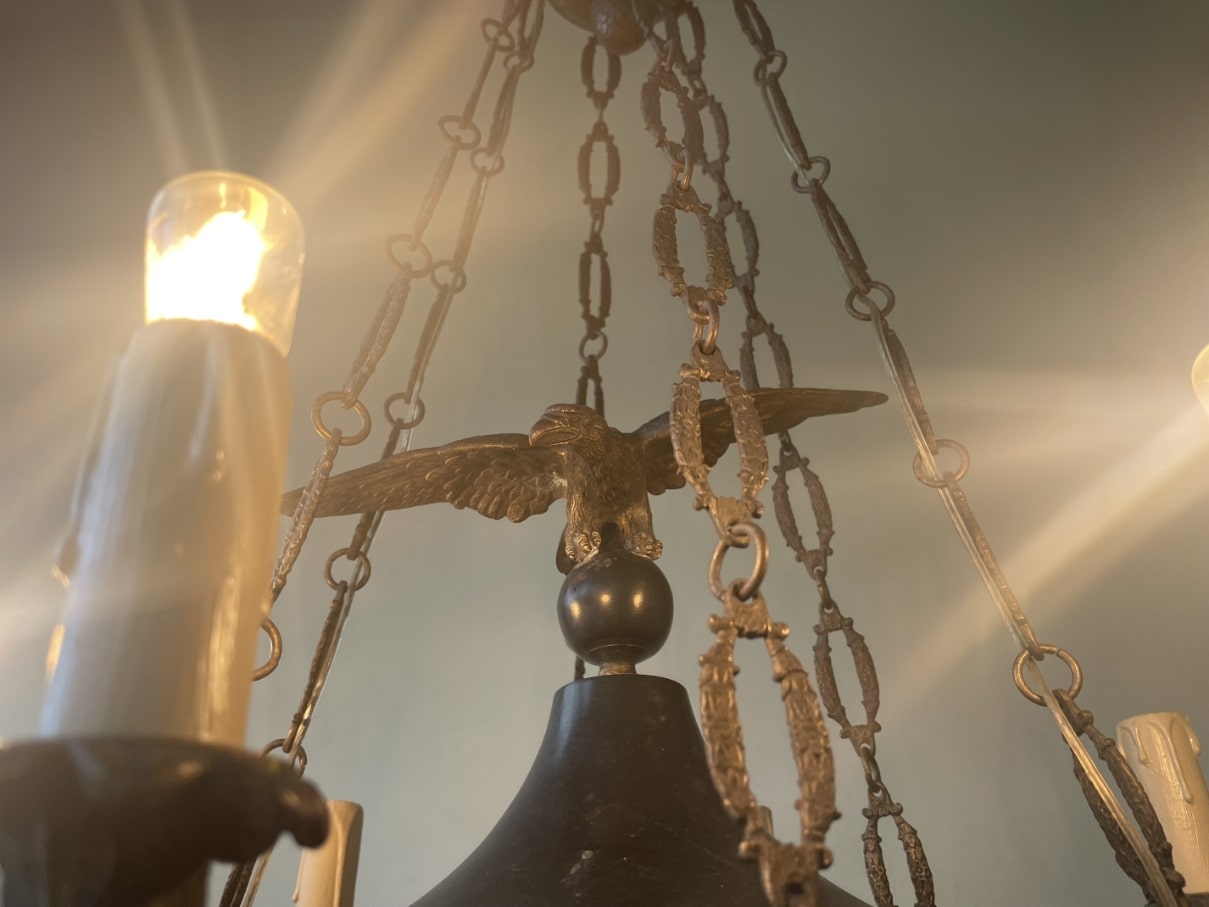 19e eeuws Kerklamp Hanglamp Adelaar - Afbeelding 17