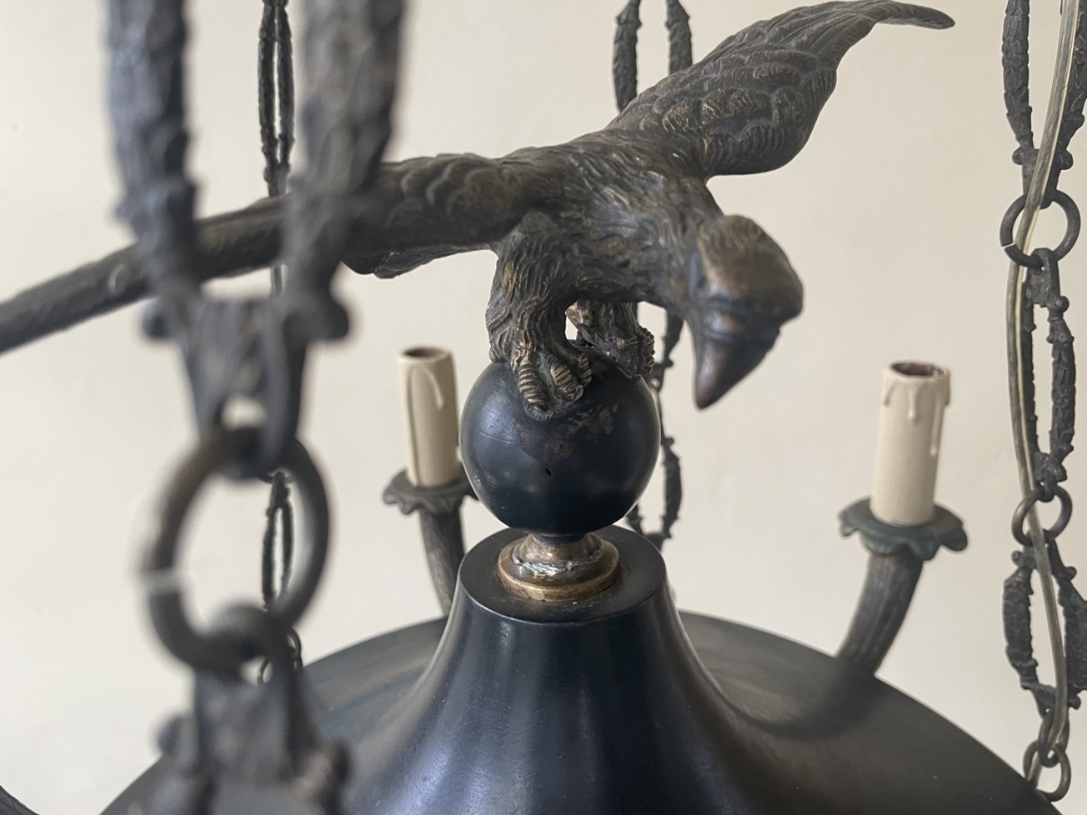 19e eeuws Kerklamp Hanglamp Adelaar - Afbeelding 10