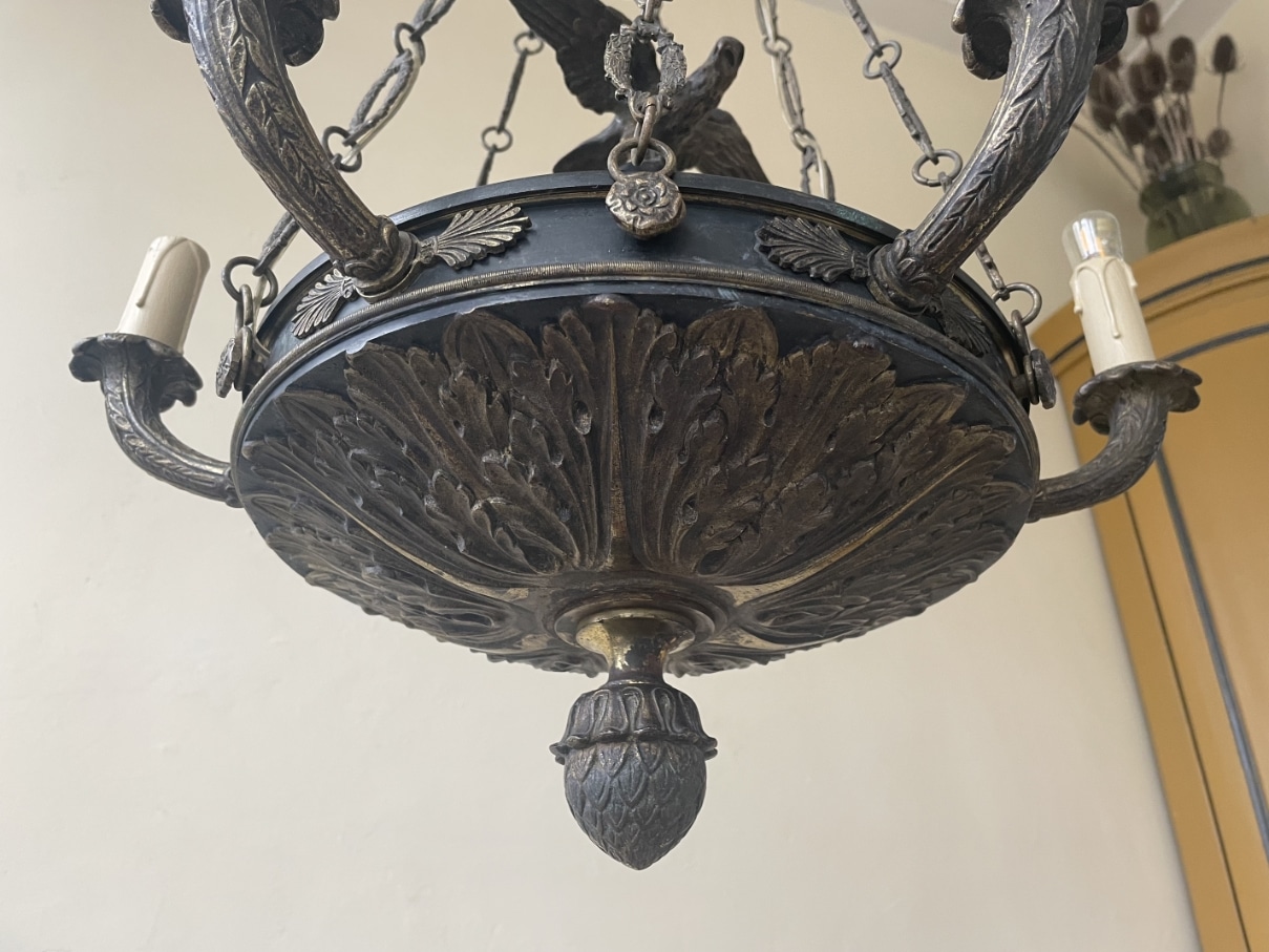 19e eeuws Kerklamp Hanglamp Adelaar - Afbeelding 11