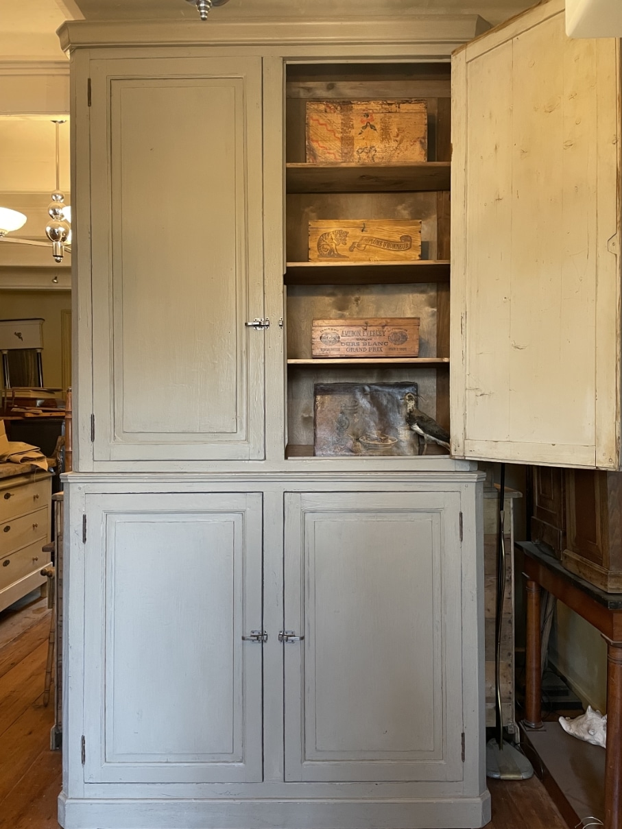 Kast Hoge Vitrinekast Keukenkast Buffetkast 266 cm. - Afbeelding 13