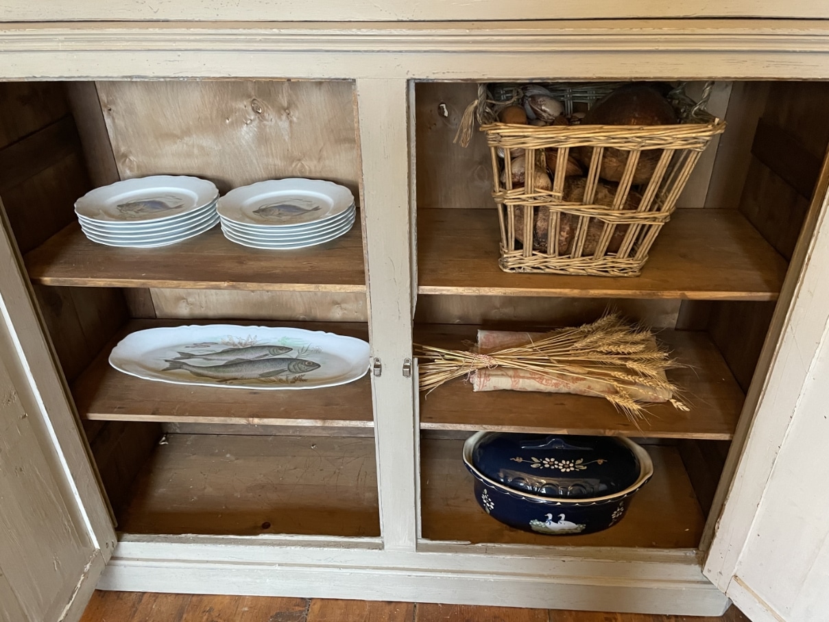 Kast Hoge Vitrinekast Keukenkast Buffetkast 266 cm. - Afbeelding 16