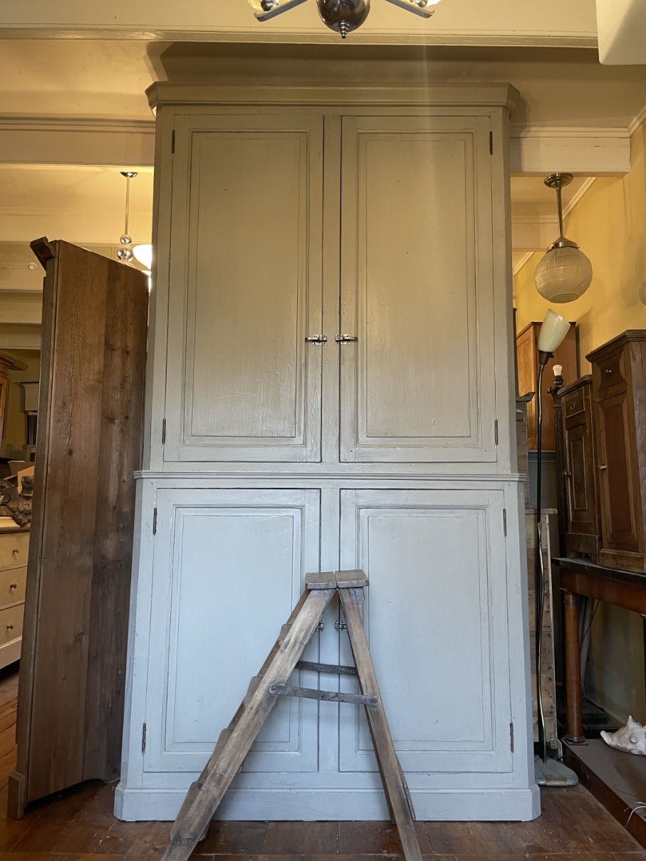 Kast Hoge Vitrinekast Keukenkast Buffetkast 266 cm. - Afbeelding 17