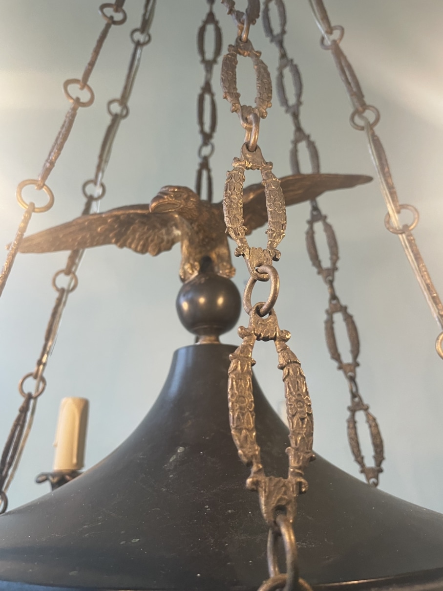 19e eeuws Kerklamp Hanglamp Adelaar - Afbeelding 2