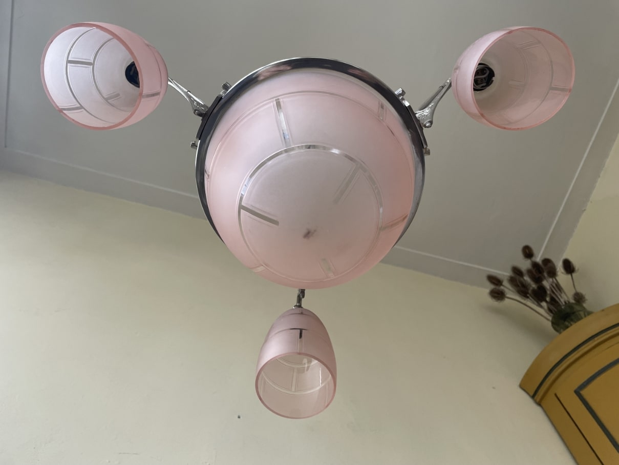 Plafondlamp Hanglamp Lamp art deco 1930 - Afbeelding 2