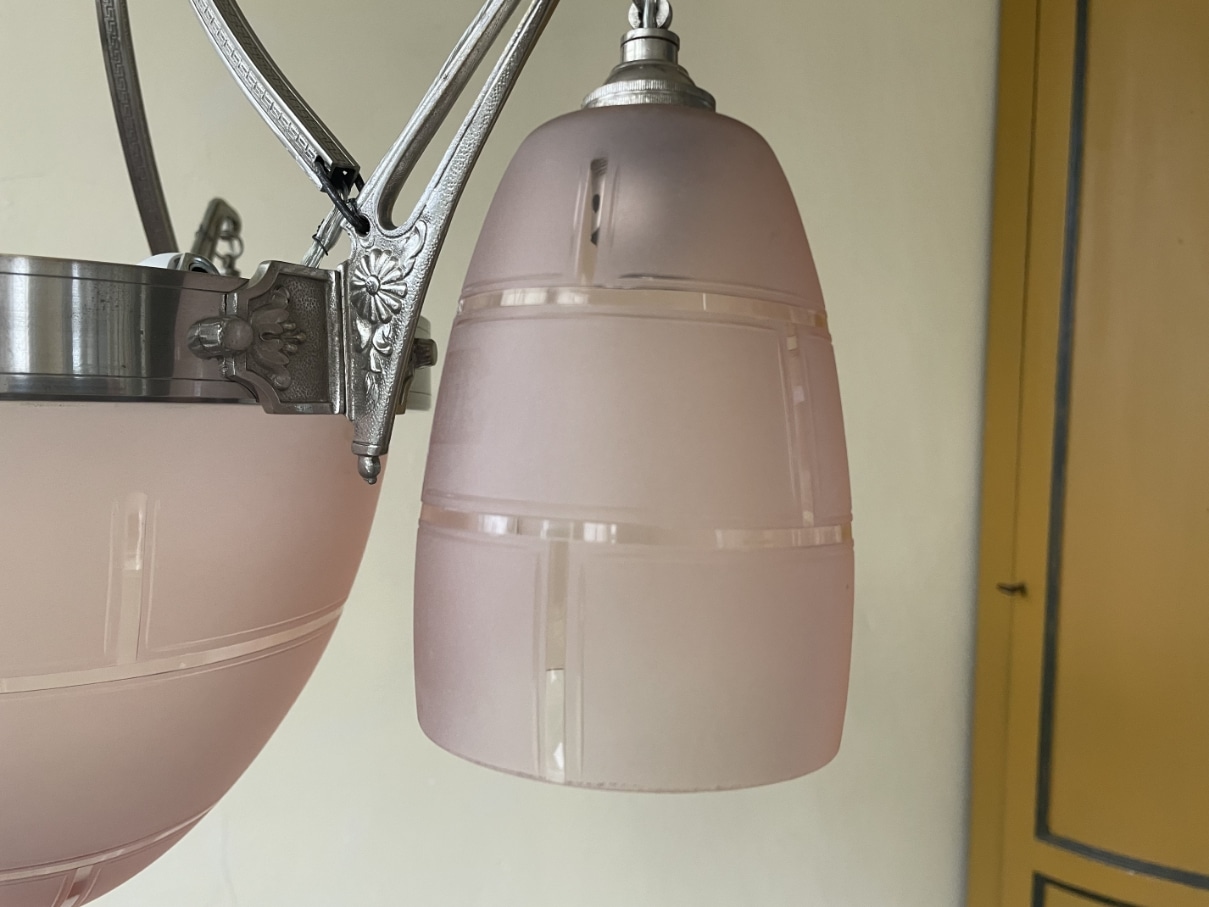 Plafondlamp Hanglamp Lamp art deco 1930 - Afbeelding 11