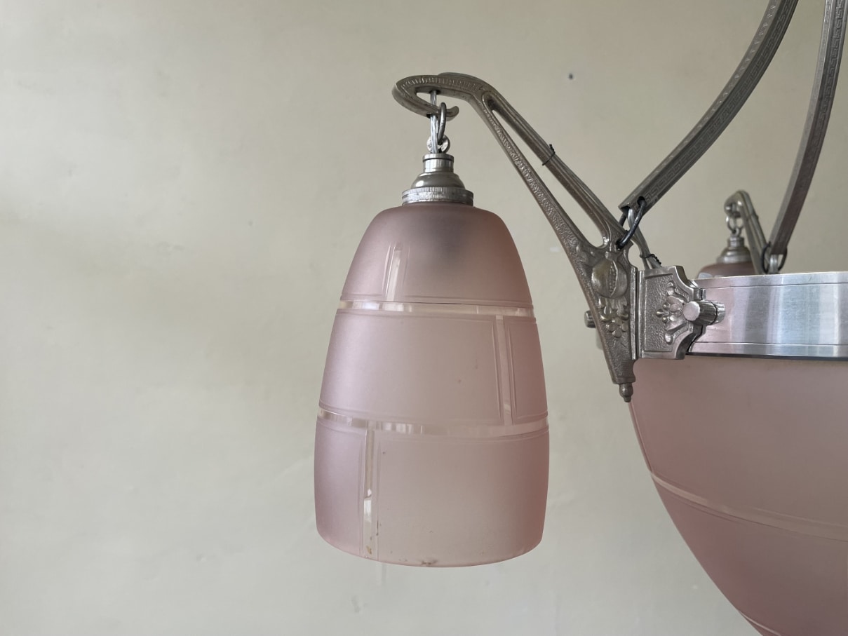 Plafondlamp Hanglamp Lamp art deco 1930 - Afbeelding 12