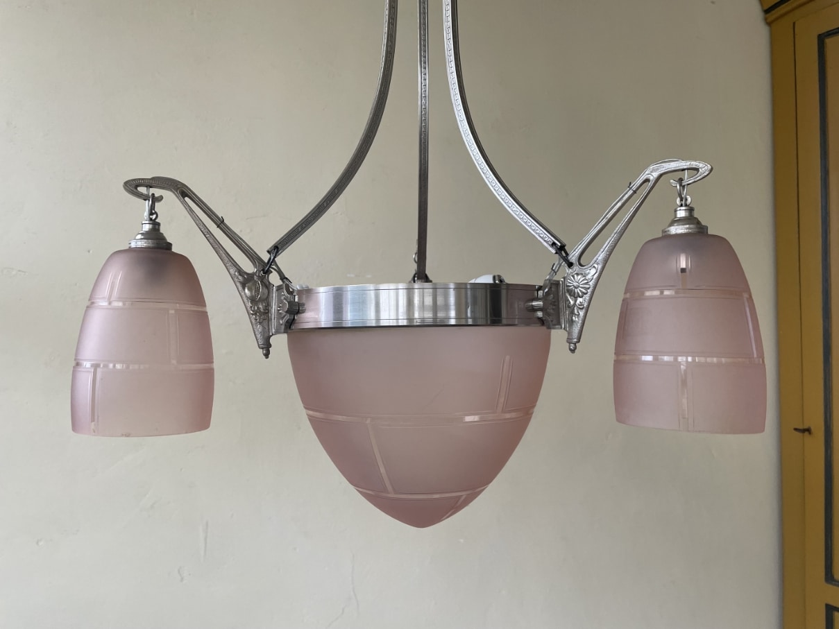 Plafondlamp Hanglamp Lamp art deco 1930 - Afbeelding 15