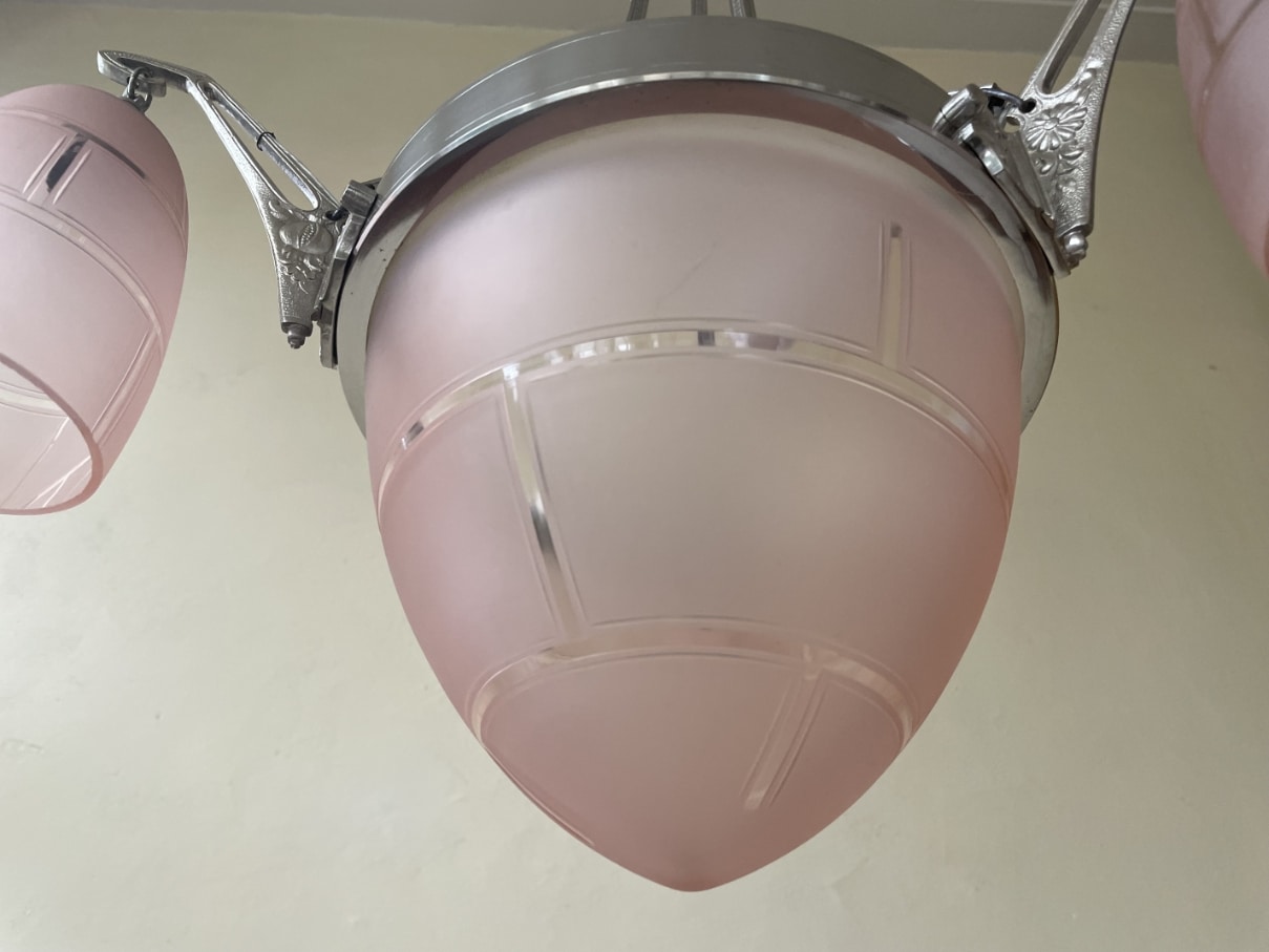 Plafondlamp Hanglamp Lamp art deco 1930 - Afbeelding 6