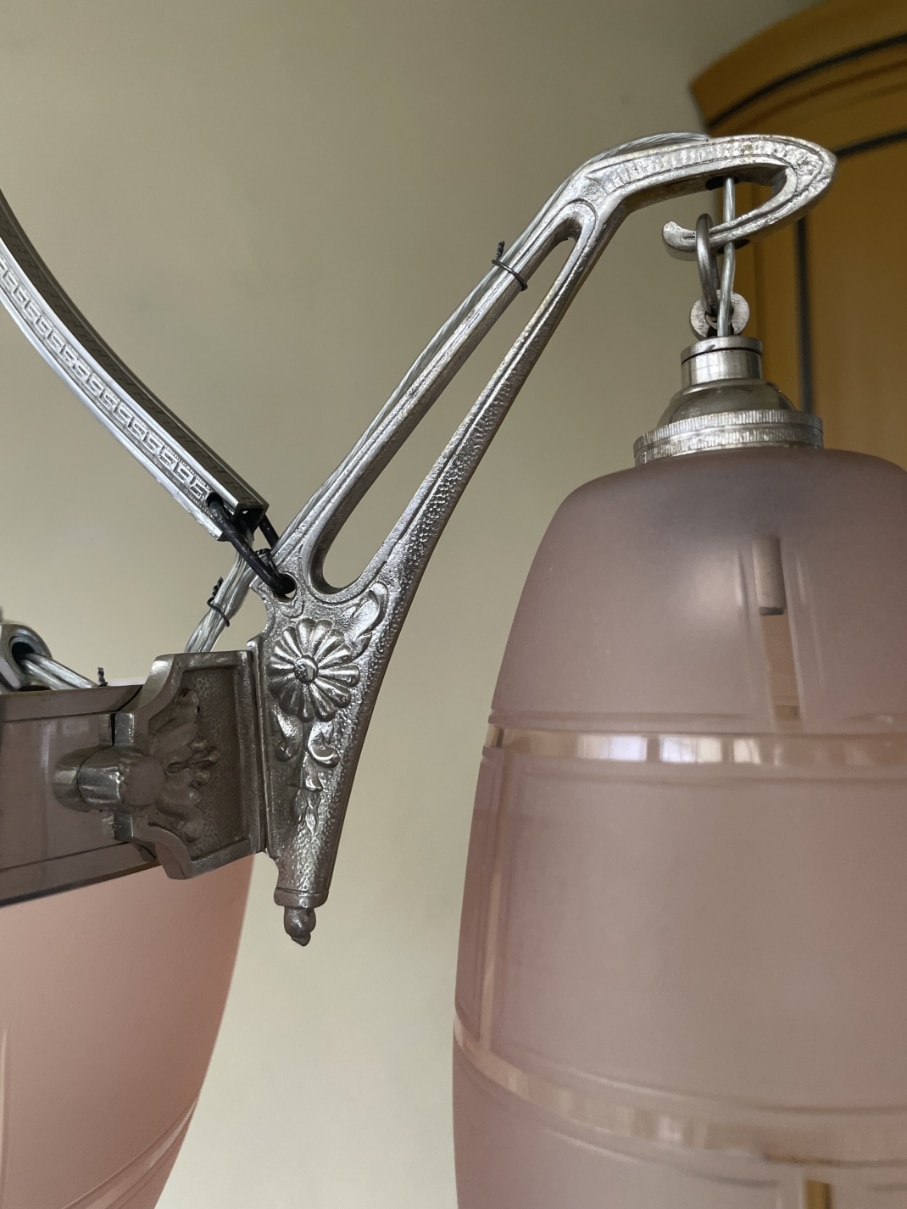 Plafondlamp Hanglamp Lamp art deco 1930 - Afbeelding 10