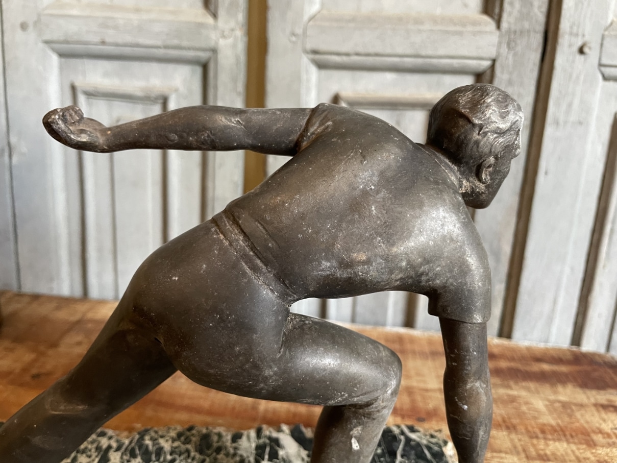 Bronzen Beeld Pétanque Speler - Afbeelding 11