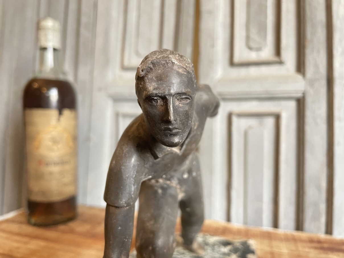 Bronzen Beeld Pétanque Speler - Afbeelding 3